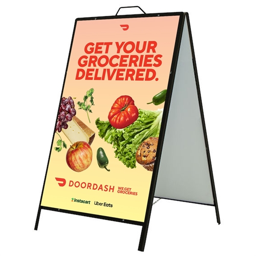 AFrame – Large DoorDash Logo with UberEats & Instacart