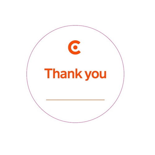 Caviar Thank You Sticker Rolls