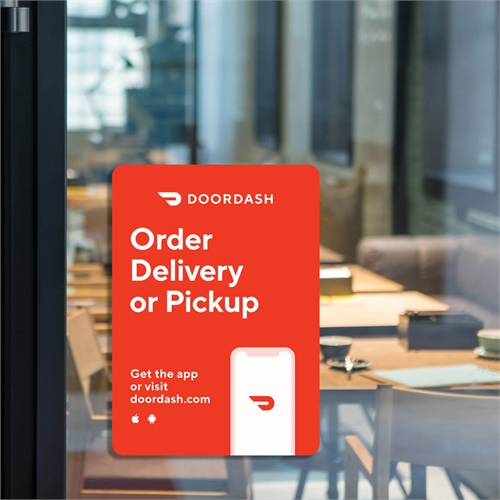 Delivery Or Pickup  10 x 14 Window Cling
