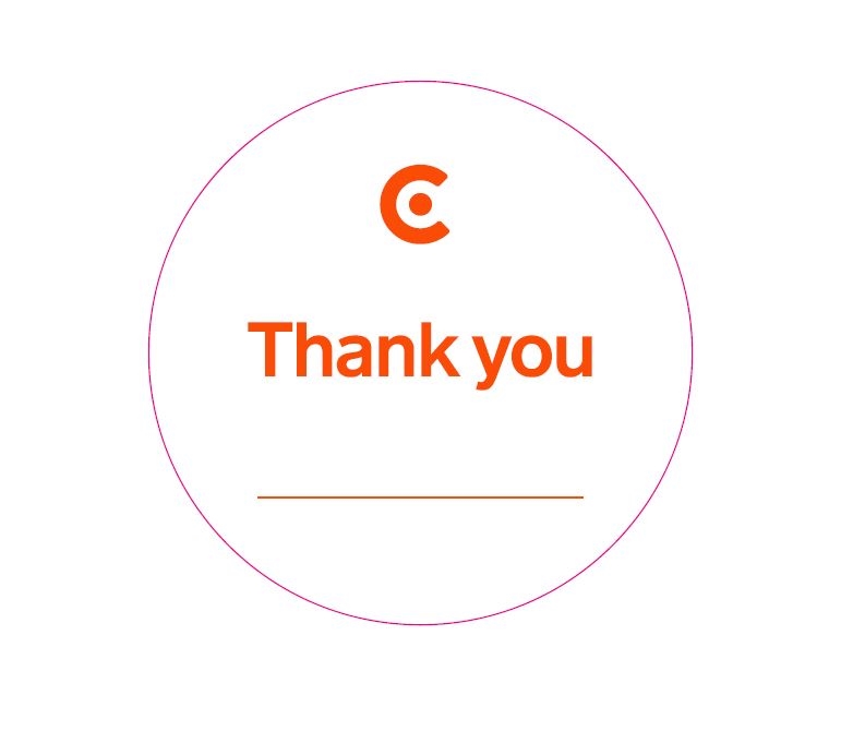 Caviar Thank You Sticker Rolls